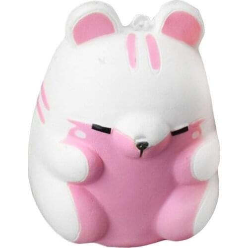 Kawaii Smile hamster Squeeze Toys Slow Rising Cream Scented Stress Reliever Squishy Toys Antistress Child Kid Baby Toys
