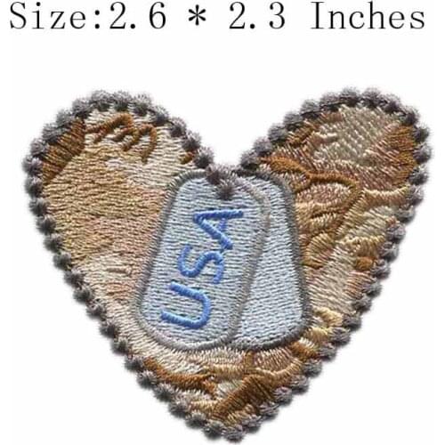 USA texts 2.6"wide embroidery patch for parches tacticos/roupa dourada/feltro para artesanato