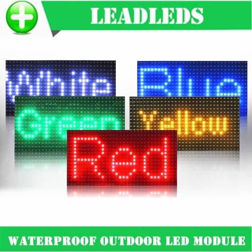 32*16cm waterproof P10 Outdoor Red Green Yellow Blue Led module for single color P10 led message display module