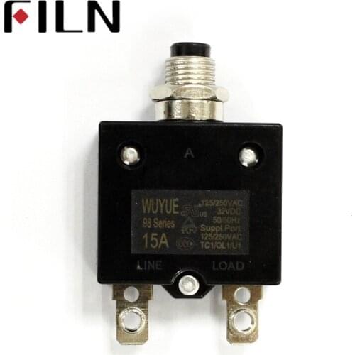 FILN 10pcs heavy duty thermal switch circuit breaker overload protector switch 10A 15A 20A