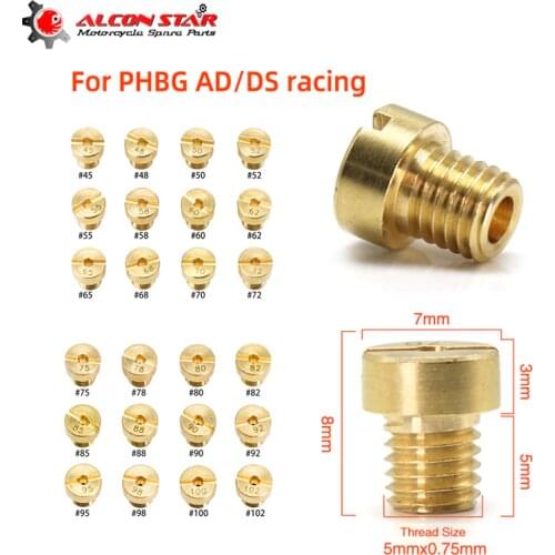 Alconstar- 5mm Replacement Carburetor nozzle Jets 12 pcs set Carburetor Main Jets For Dellorto PHBG / SHA / PHBL/PHBH/UA/MA/SHB