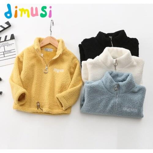 DIMUSI Winter Boys Jacket Fashion Children Fleece Warm hooded Coats Baby Girls Polar Soft Shell Thermal Jackets Kids Clothing
