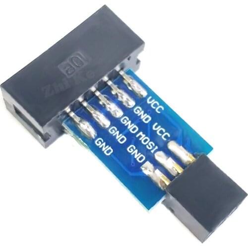 1pcs 10 Pin to 6 Pin Adapter Board for AVRISP MKII USBASP STK500 High Quality
