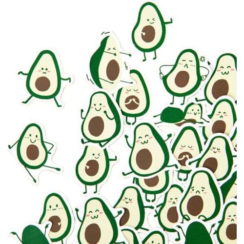 20packs/pack Kawaii Fruit Series Sticker Pack Album Sticker Diary Handmade Paper Label Sealing Decoration Sticker wholesale