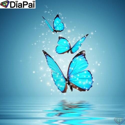 DiaPai Diamond Painting 5D DIY 100% Full Square/Round Drill "Animal butterfly" Diamond Embroidery Cross Stitch 3D Decor A24560