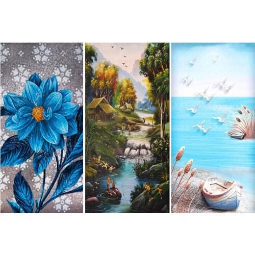 85x45 DIY Diamond Painting Flowers sea landscape Full Square Drill Diamond Embroidery Cross Stitch Wall Sticker Decoration Home