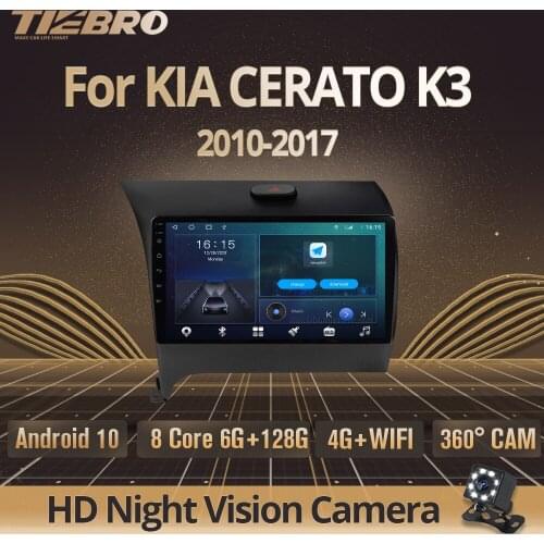 TIEBRO 2Din Android 10.0 Car Radio For Kia Cerato K3 2010-2017 Stereo Receiver Autoradio Navigation Bluetooth GPS Car Multimedia