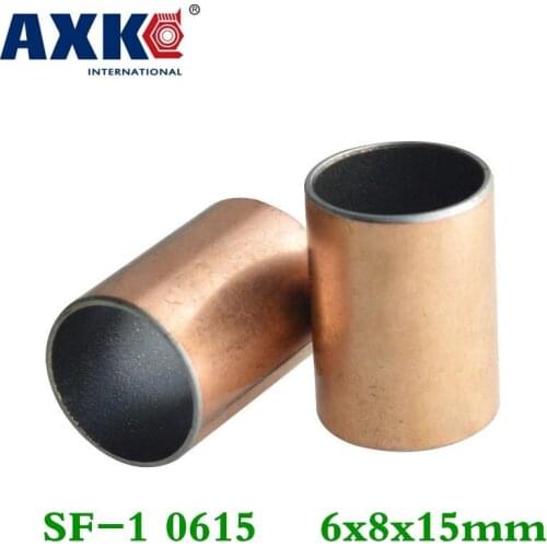 Axk 10pcs Sf-1 0615 6x8x15 Mm Self Lubricating Composite Bearing Bushing Sleeve Free Shipping Sf1