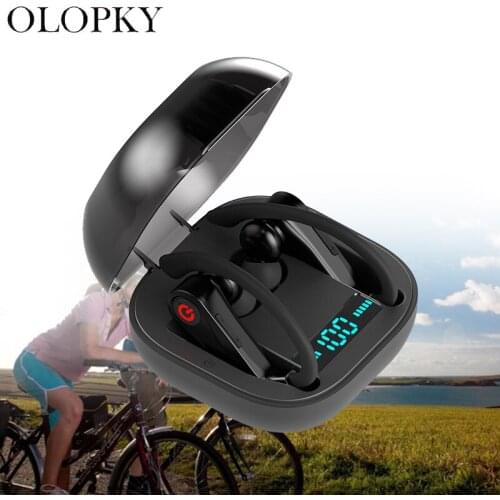 Wireless Bluetooth Earphone Hifi Bluetooth TWS 5.0 Headphone With Dual Microphones Ear Hook With 950mAh Charging Case For Phone