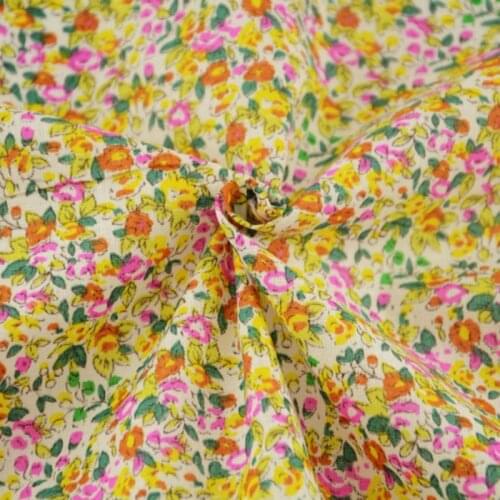 Booksew 100% Cotton Fabric Fat Quater Telas Tecido Coloured Floral Design for Sewing Patchwork Wallet Purse Doll CM Tissue