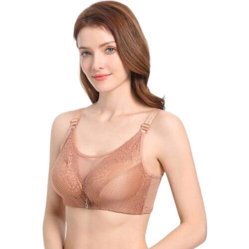 CD Plus size no steel ring ladies bra sexy lace soft breathable fabric ladies underwear plus size cup ladies bra