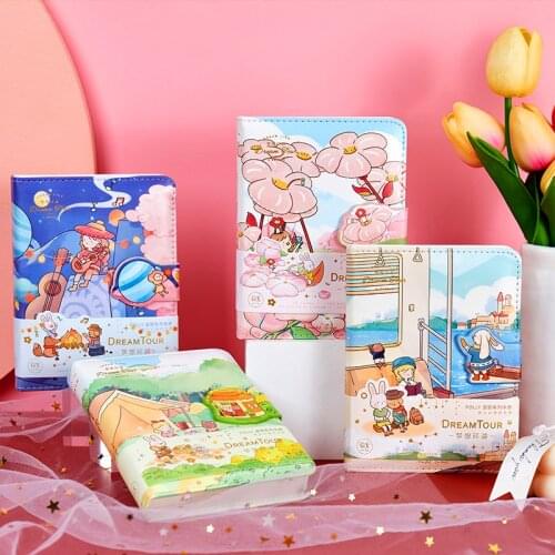 Dream Tour PU Leather Notebook Hardcover Paper Journal Diary Planner Notepad Stationary Kids Gift Traveler Journal