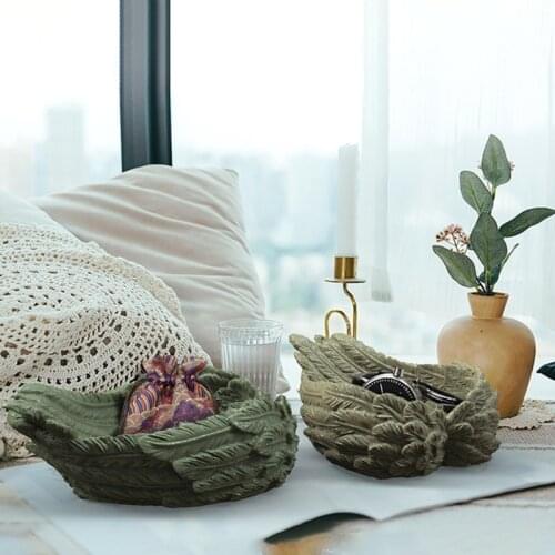 Coaster Molds Wing Feather Storage Dish Tray Mold Silicone Agate Coaster Molds Glossy Coaster Molds for Making DIY Craft