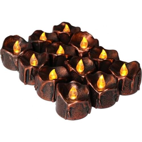 Good Light Transmission Soft Lighting Portable Halloween LED Exquisite Candle Lamp for Indoor