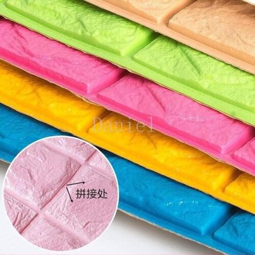 Kitchen Wallpaper 3d Brick Wall Sticker Baby Room Decoration Kindergarten Soft Tile Sticker Shower Room Decoration