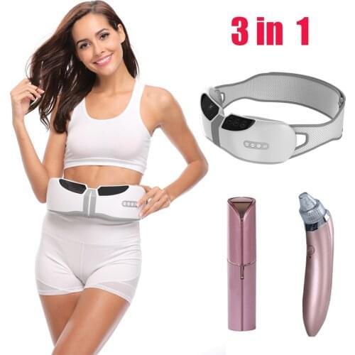 LASTEK Laser Therapy Device Loss Weight Beauty Slimming Belt + Roller Face Fat Pusher Massager + Blackhead/Acne/Fat/Dirt Removal