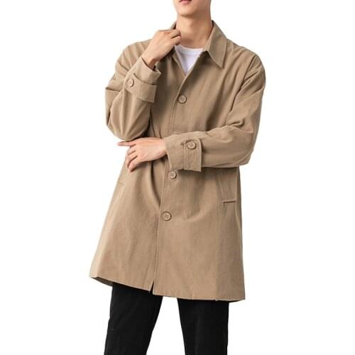 LFFMHMT Men's Long Trench Coats