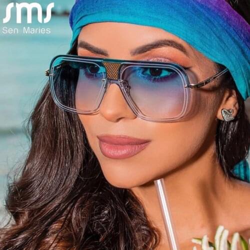 Fashion Sunglasse Designer Women Luxury Brand Square Sunglasses Women Men Vintage Oversized 2021 Female Sun Glasses Shades