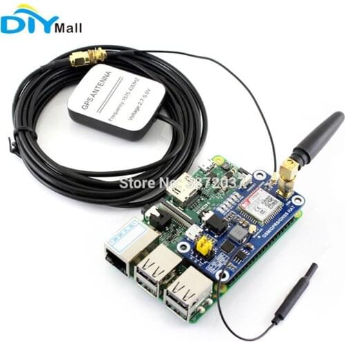 SIM868 Module GSM GPRS GPS GNSS Bluetooth 3.0 HAT SMS Phone Call for Raspberry Pi 2B/3B/Zero/Zero W