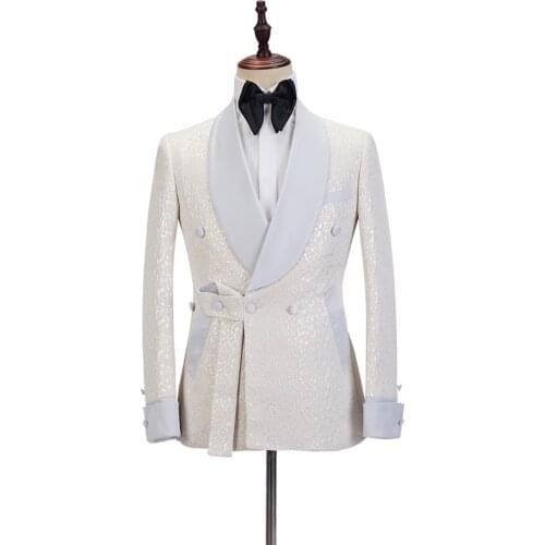 EU size 2020 New Design England Velvet Lapel Mens Suit costumes homme 2pcs Gentleman Fashion Print for Wedding Prom Groom Tuxedo