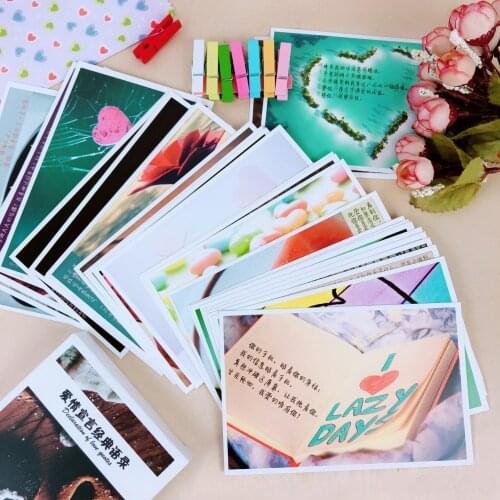 30pcs/Pack Sweet Of Declaration I Love You And Red Hearts Post Card Set DIY Creative Room Background Wall Decoration Postcard