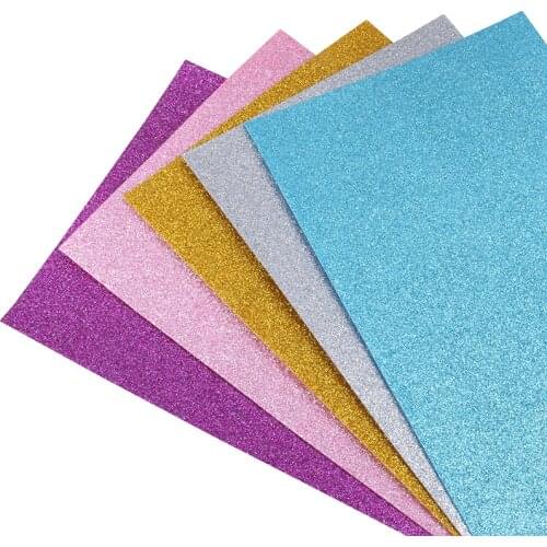 Nanchuang 1.4mm Thickness Glitter Colorful Non Woven Felt Fabric For Home Decoration Sewing Crafts Material 20x30cm 5Pcs/Bag