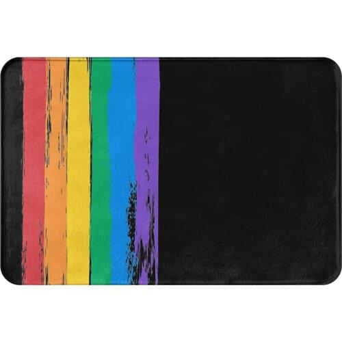 LGBQ Flag Non-slip Doormat Kitchen Mat Pride Hallway Carpet Welcome Rug Bedroom Decor