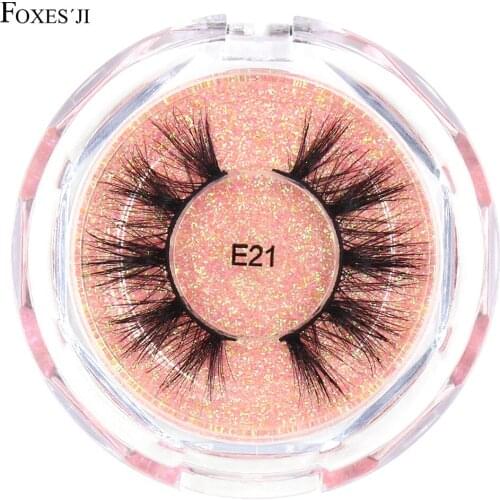 FOXESJI 3D Mink Eyelashes False Eye Lashes Soft Fluffy Dramatic Reticulate Popular Mink Lashes False Eyelashes Extension SE21