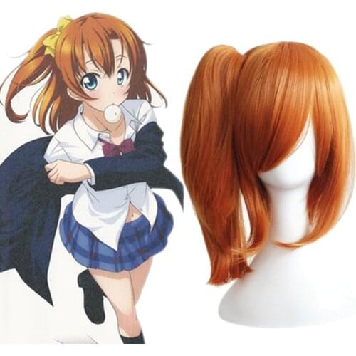 Cosplay Wig Anime Wig Single Horsetail Tiger Clip LoveLive Fruit Fruit Wig Takasaka Hono