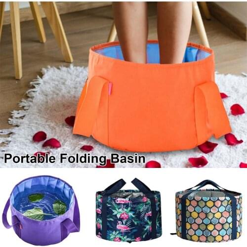 Portable Foldable Footbath Travel Camping Washbasin Bucket Folding Basin Foot Bath Bucket Foot Wash Tub Massage Washing Bucket