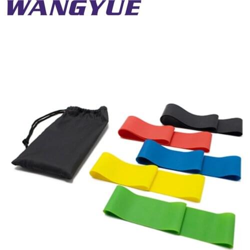 5 Colors Yoga Resistance Rubber Bands Indoor outdoor Fitness Equipment 0.35mm-1.1mm Pilates Sport Training Workout Elastic Bands