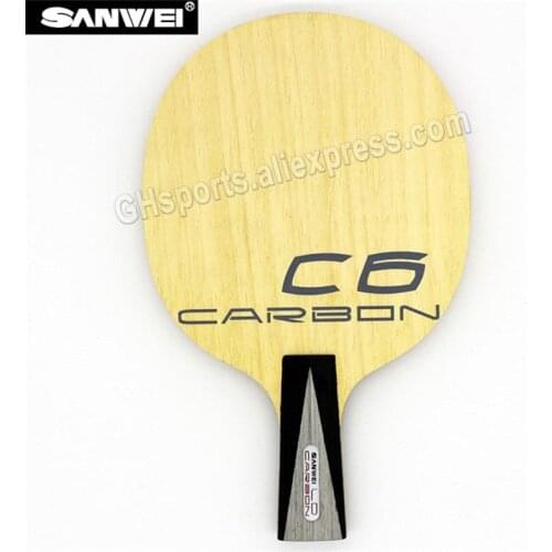 SANWEI C6 LD CARBON Table Tennis Blade Racket (Koto + Balsa + Carbon OFF+) Original SANWEI C-6 Ping Pong Bat Paddle