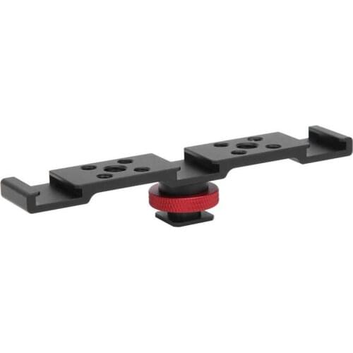 Tripod head 3 In 1 Hot Shoe Mount Adapter Extension Bar Bracket Stand for Camera Mobile Phone gimbal heads