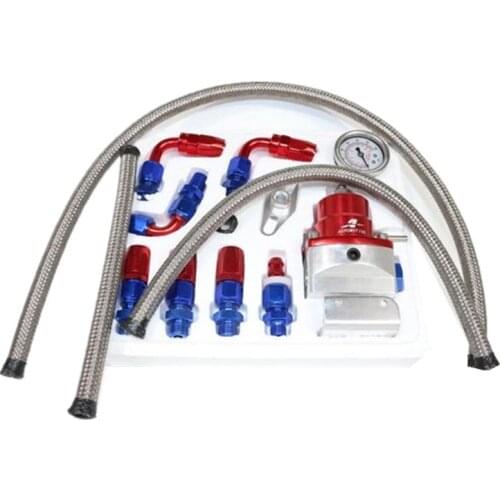 SPSLD Universal Adjustable Fuel Pressure Regulator / Oil 160psi Gauge AN 6 Fitting End