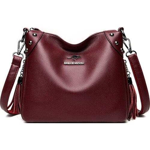 High Quality Women Handbags Female Soft Leather Shoulder Bag Crossbody Women Vintage Sac Ladies Bucket Bag New Messenger Bags