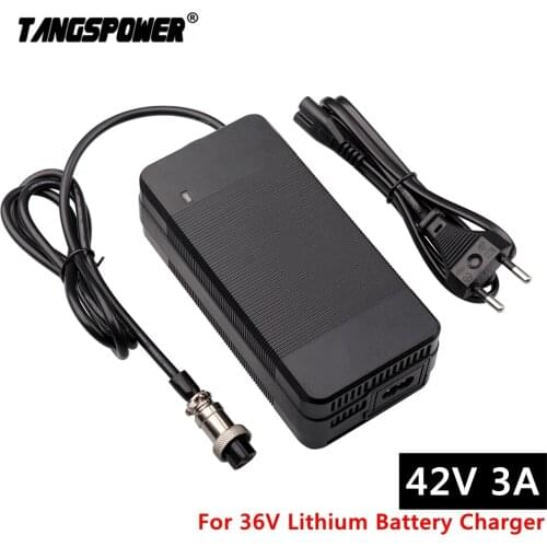 42V3A charger 42V 3A electric bike lithium battery charger for 36V lithium battery pack Plug 3P GX16 Connector High quality