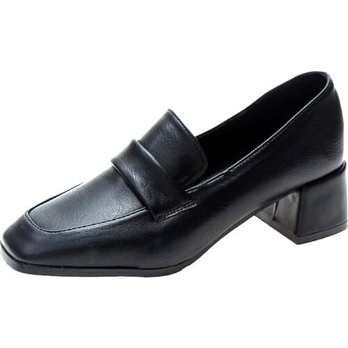 2021 Ladies Shoes Pumps New Autumn Waterproof Platform The Shallow Mouth Round Head High Heels Single Shoes OL Womens Shoes