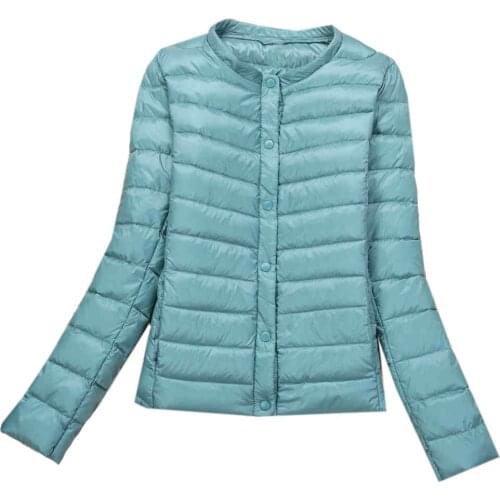 Women Ultra Light Down Jacket New Autumn Winter Warm White Duck Down Lightweight Parkas Ladies Slim Thin Coat Plus Size SF0504