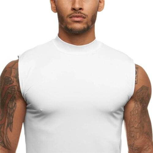 Compression Vest Fitness Tight Tank Top Mens Quick Dry Gym Clothing Bodybuilding Tanktop Muscle Singlet Workout Sleeveless Shirt