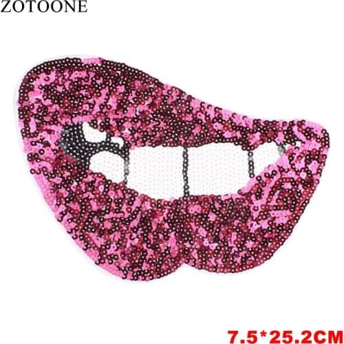 ZOTOONE Sequins Iron on Patches for Clothes Jacket Banner Fabric Embroidery Sticker Sew on Craft Sewing Repair Thermo Stickers K