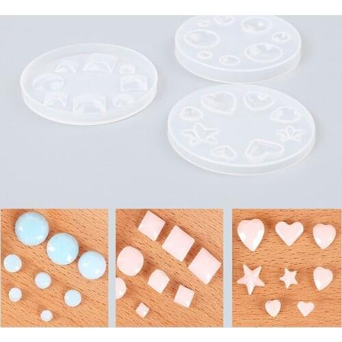 1Pc Heart Round Oval Rectangle Shaped Silicone Mold Mixed Style Jewelry Epoxy Resin Mould For DIY Jewelry Making Tool Supplies