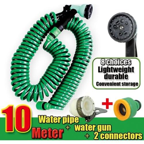 10 meters Spring telescopic hose garden watering flower wash balcony Car accessories wash gun