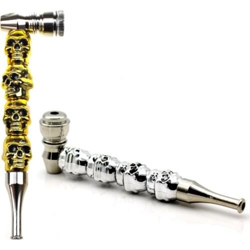 10Pcs Skull Shape Tobacco Pipe 130mm Pipe Herb Smoking Pipes Cigarette Accessories Smoke Pipa Grinder Tubo Pipas Fumar Hierba