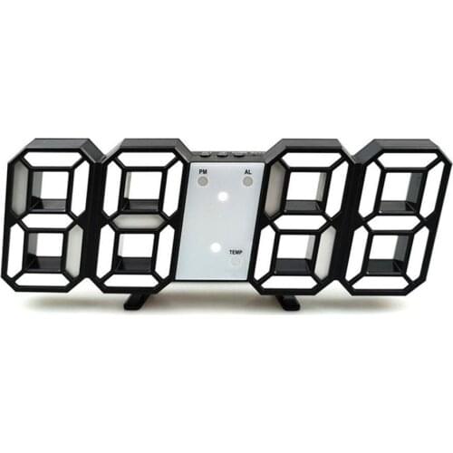 3D LED Digital Wall Clock Modern Design Large Electronic Clocks Backlight Desktop Table Clock For Living Room Home Decoration