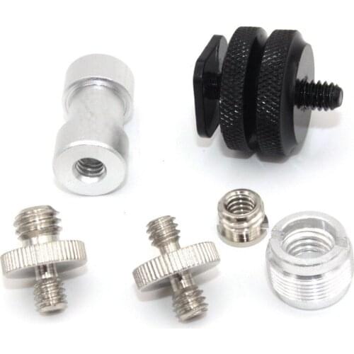 6PC Bulk Mixed Professional Camera Screw Adapter 1/4" 3/8" Tripod Screw Adaptors