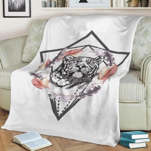 Abstract Geometric Art 407 3D Printed Velvet Plush Throw Fleece Blanket Bedspread Sherpa Blanket Home Decora