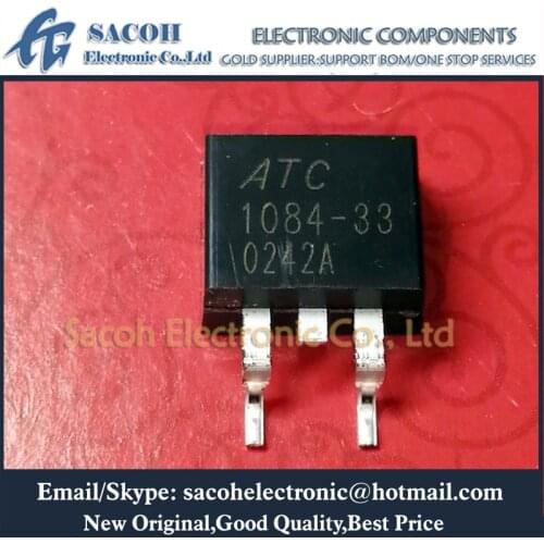 Free Shipping 10Pcs ATC1084-33 1084-33 ATC1084-33PM ATC1084-ADJ ATC1084-50 ATC1084-18 TO-263 3.3V Positive Voltage Regulator