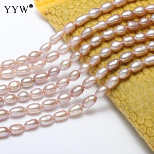 Natural Freshwater Pearl Beads 4-5mm High Quality Rice Shape Punch Loose Beads For DIY Elegant Necklace Bracelet Jewelry Making