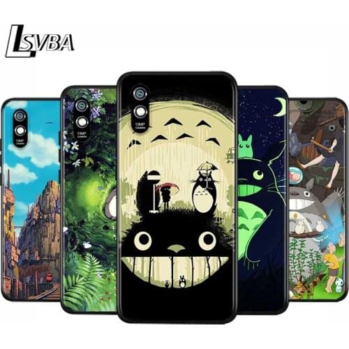 Anti-Fall Soft Black Cover Studio Ghibli Totoro For Xiaomi Redmi 10X 5G 9C 9A 9 K20 8A 8 7A 7 S2 6A 6 Matte Phone Case
