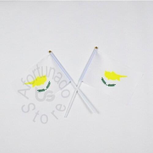 Cyprus flag Banner 14*21cm hand waving National flag Home Decoration flag banner